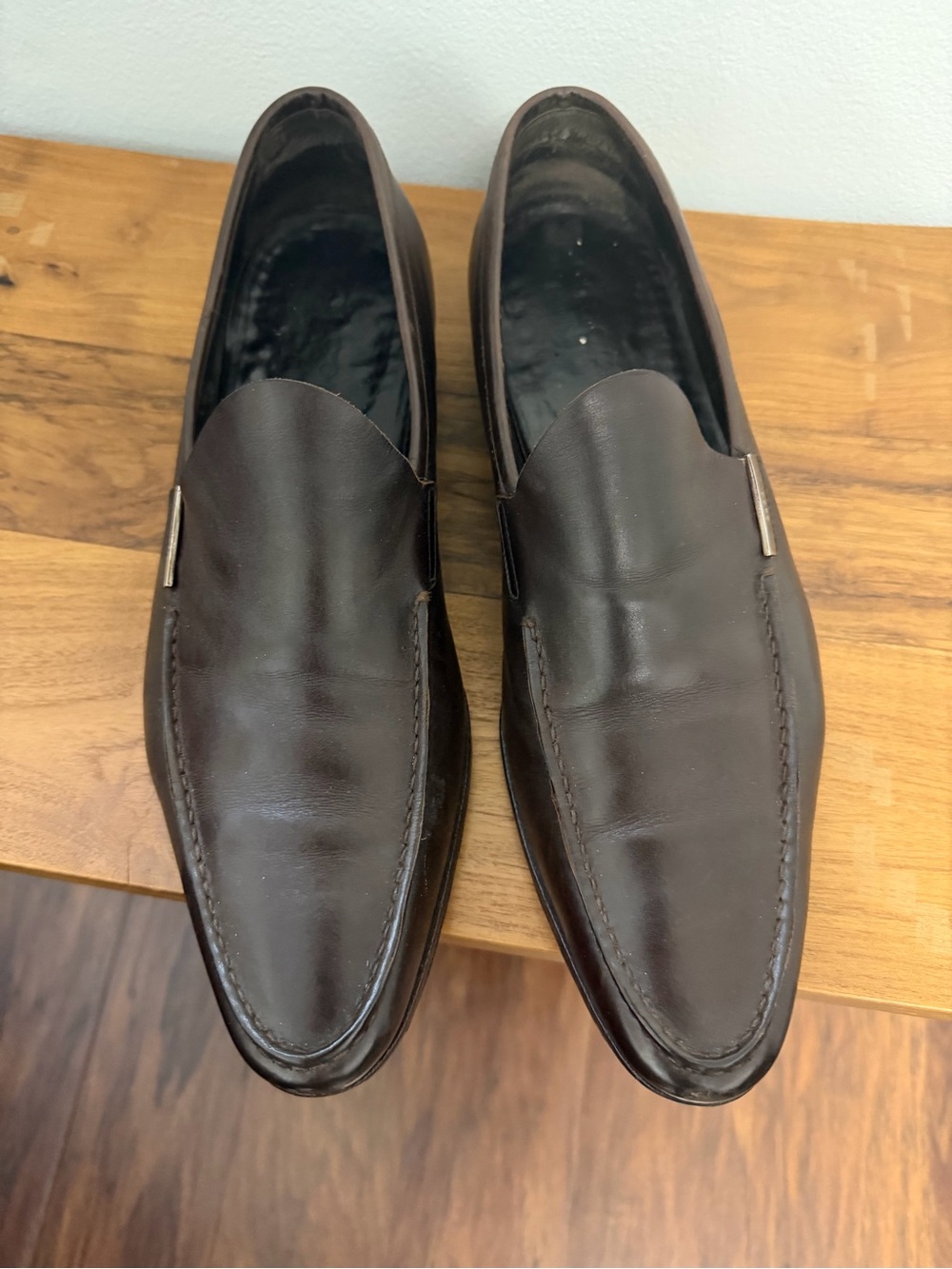 Men's Brown Leather Slip-On Loafers